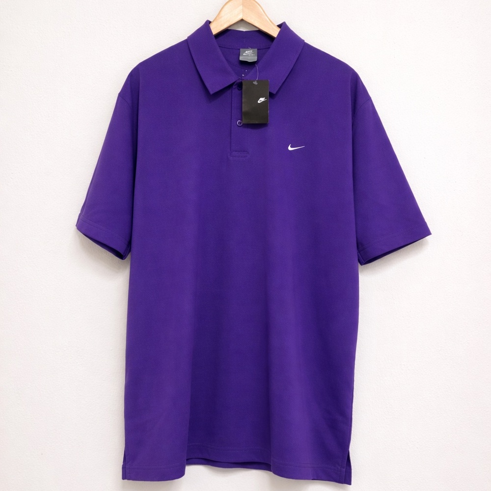 Nike Dri-Fit Purple Polo | Casual Athletic Top